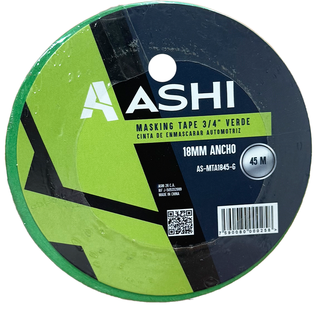CINTA AUTOMOTRIZ 3/4" COLOR VERDE 18MM X 45MTS