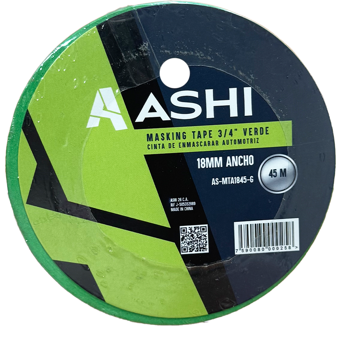 CINTA AUTOMOTRIZ 3/4" COLOR VERDE 18MM X 45MTS