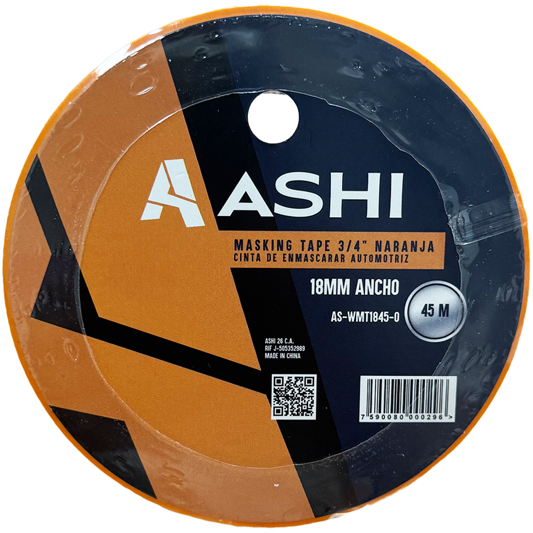 CINTA AUTOMOTRIZ 3/4" COLOR NARANJA 18MM X 45MTS