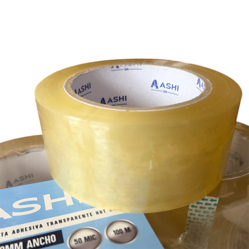 CINTA ADHESIVA TRANSPARENTE HOT MELT 50MIC X 48MM X 100M